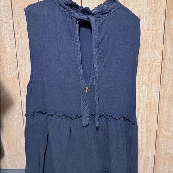 Simply Southern Ruffled Navy Top - Picture 2 of 4